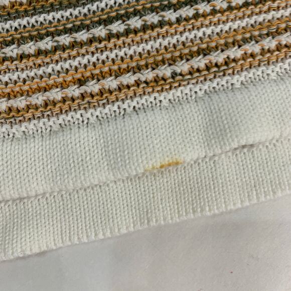 Zara SM Mens Striped Knit Short Sleeve Shirt Crew Neck Neutral Tones - Picture 9 of 11